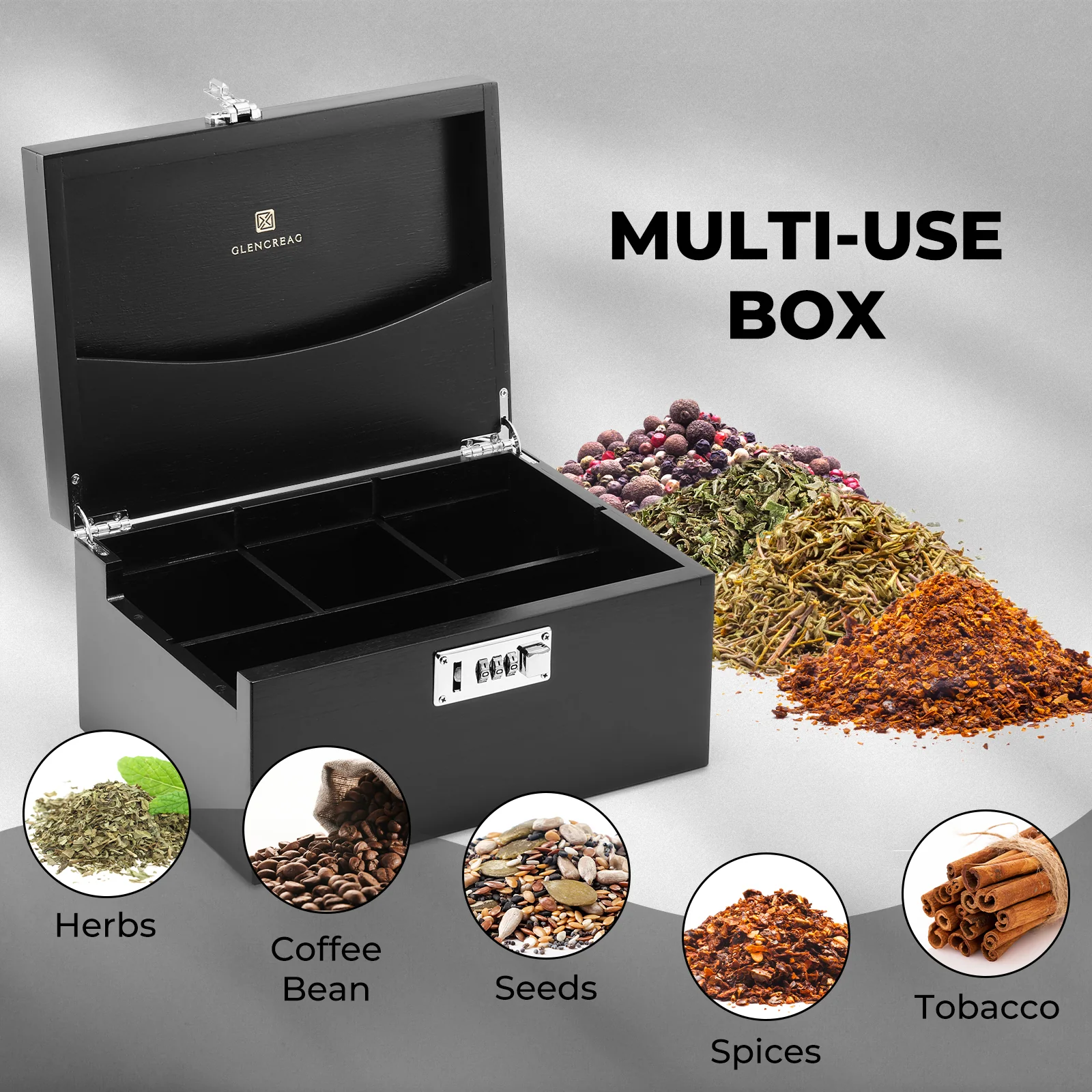 Bamboo Stash Box Set (Black) - Image 6