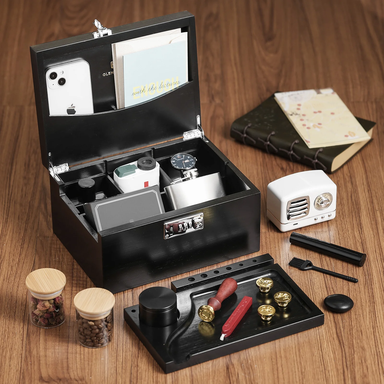 Bamboo Stash Box Set (Black) - Image 7