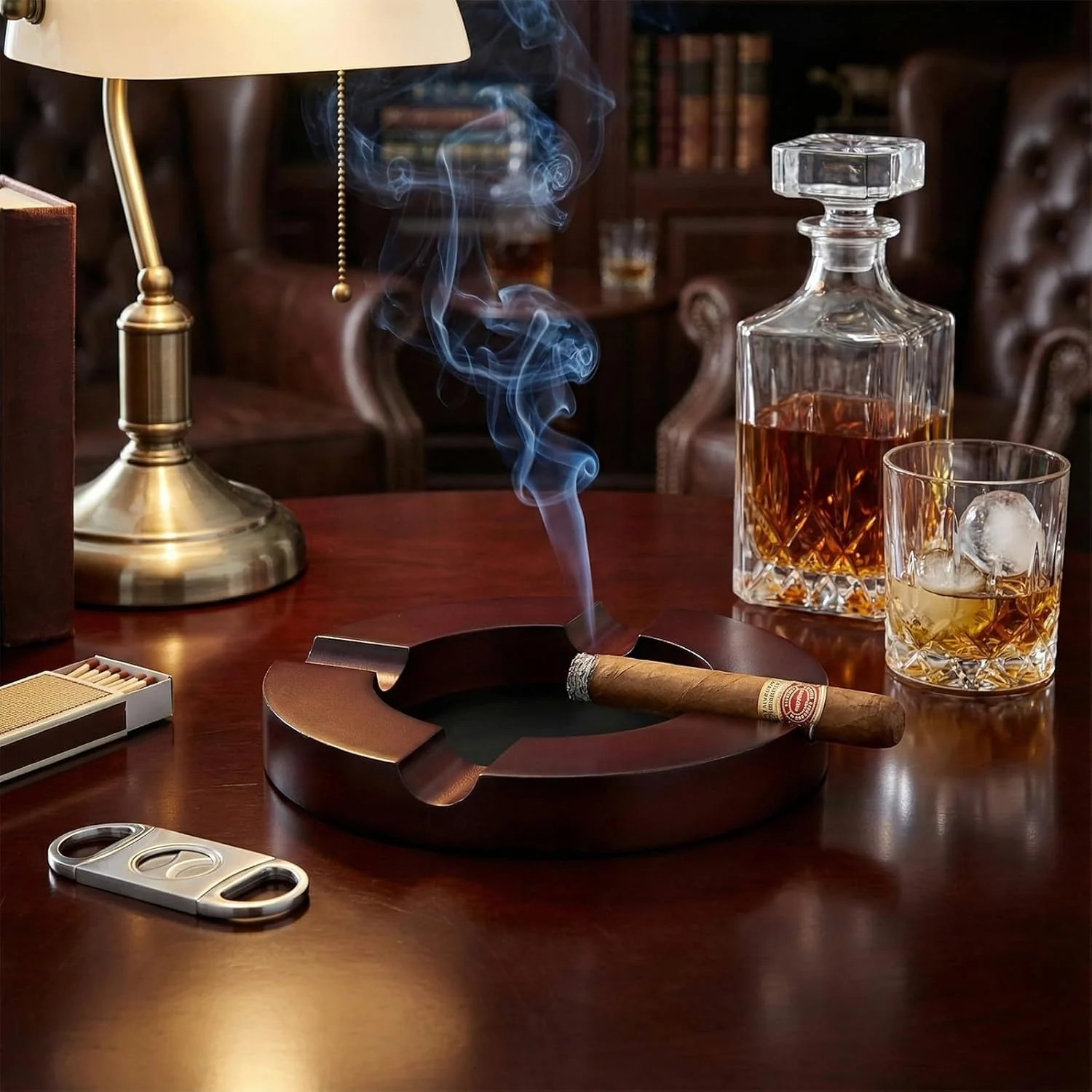 Cigar Ashtray with 4-Slot Holders - Image 4