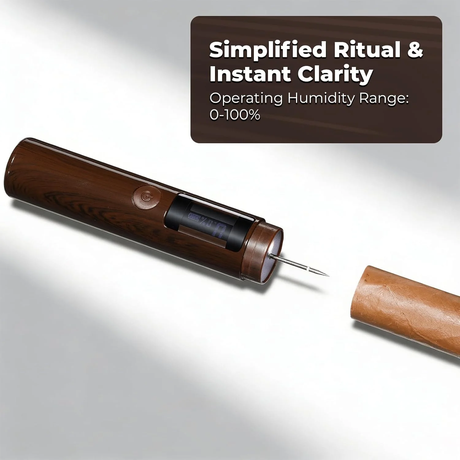 Cigar-Shaped Digital Humidity Tester for Cigars - Image 4