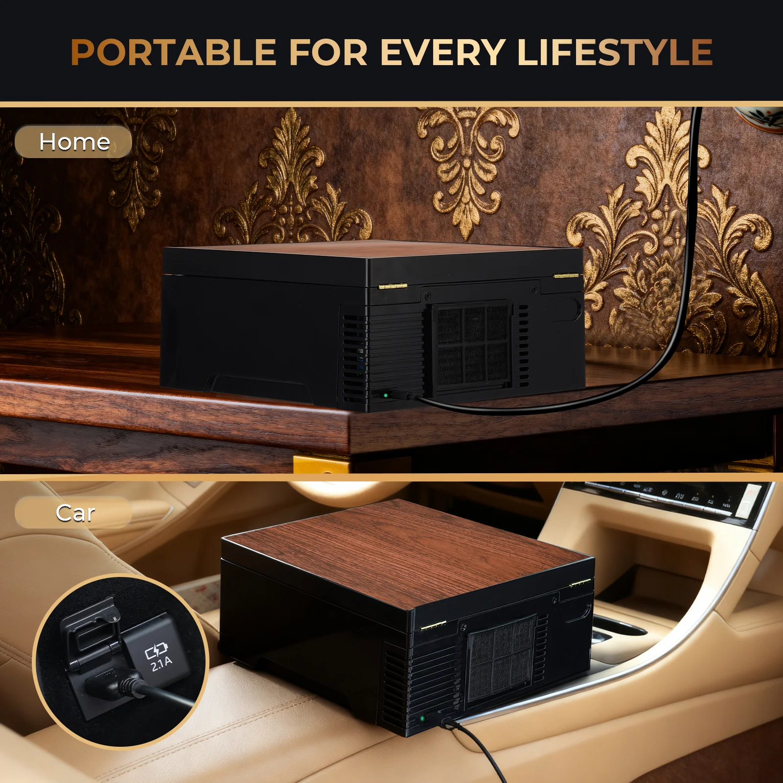 CC-3A-1 Electric Thermostatic Cigar Humidor Box, 30 Counts - Image 4