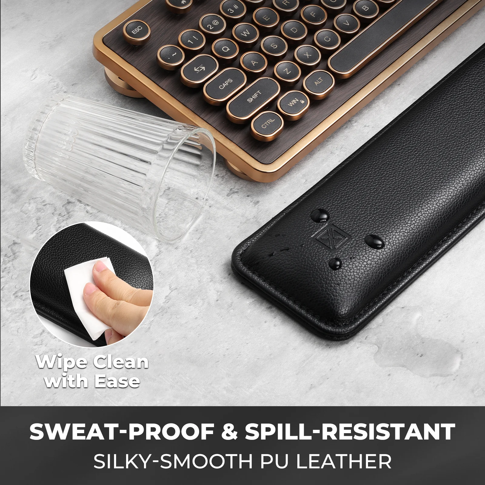 Ergonomic Keyboard Wrist Rest, Black - Image 4