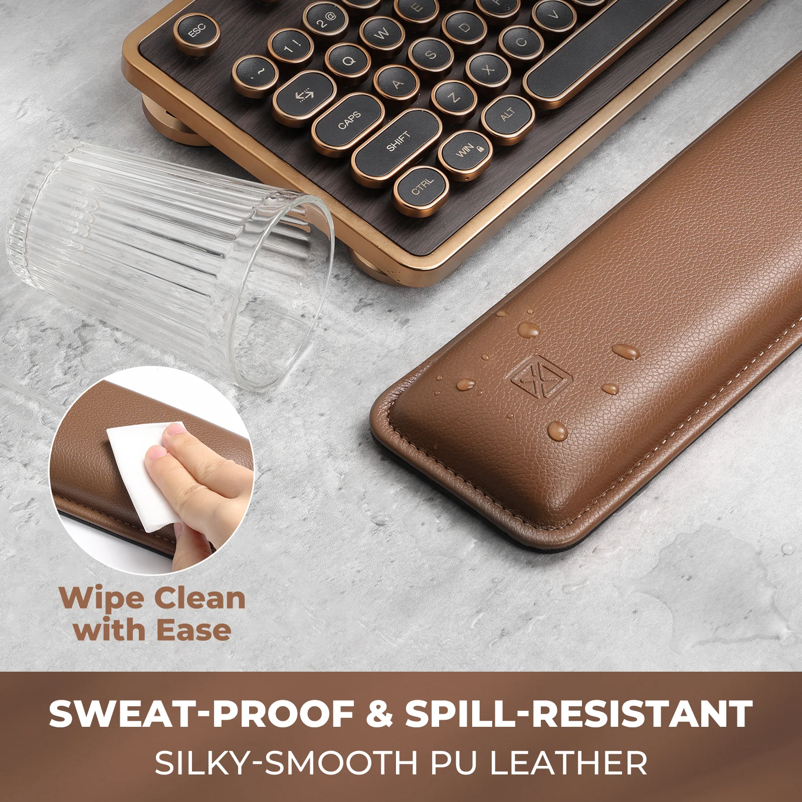 Ergonomic Keyboard Wrist Rest, Tan - Image 4