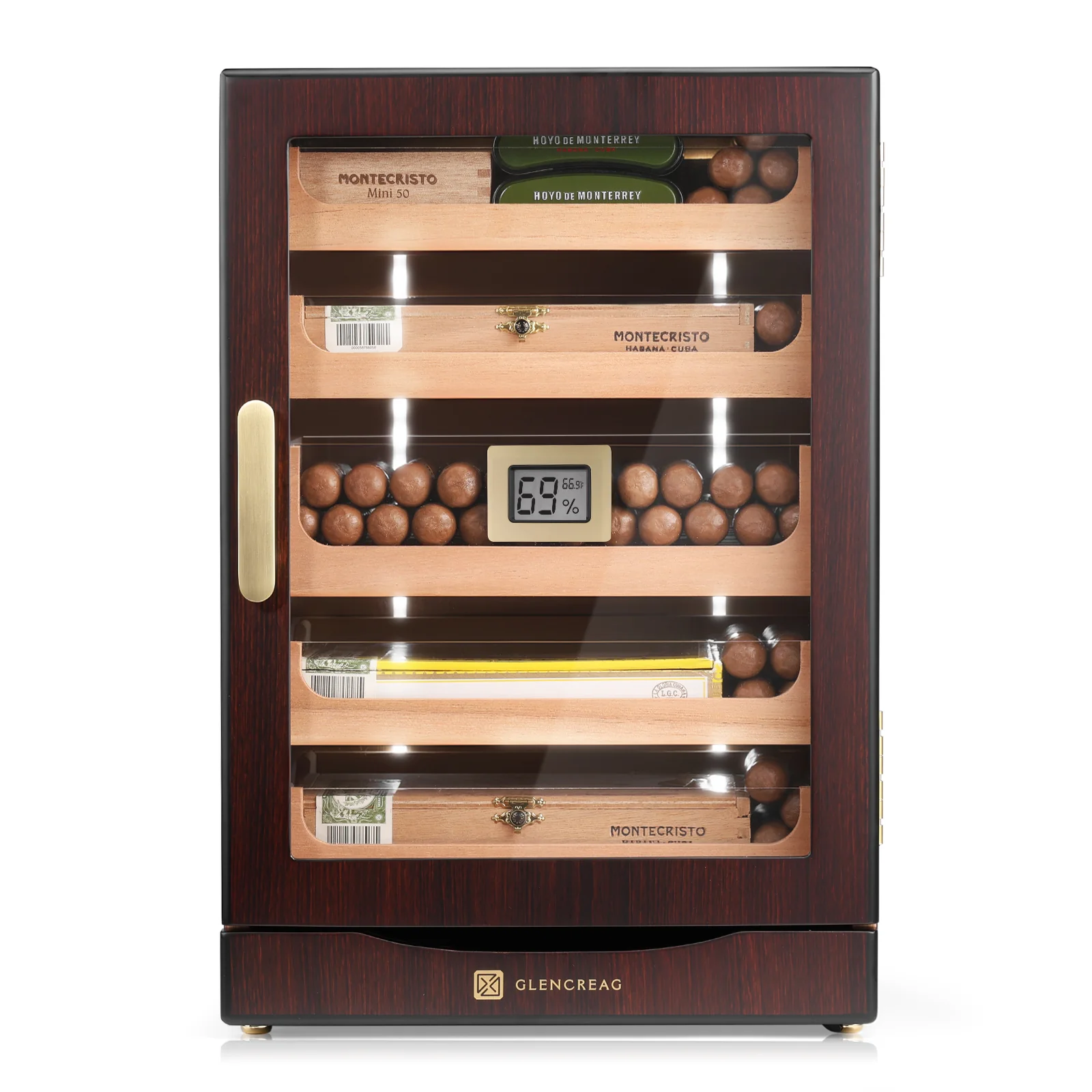 MET-1031PM LED Cigar Humidor Cabinet, 250 Counts - Image 7