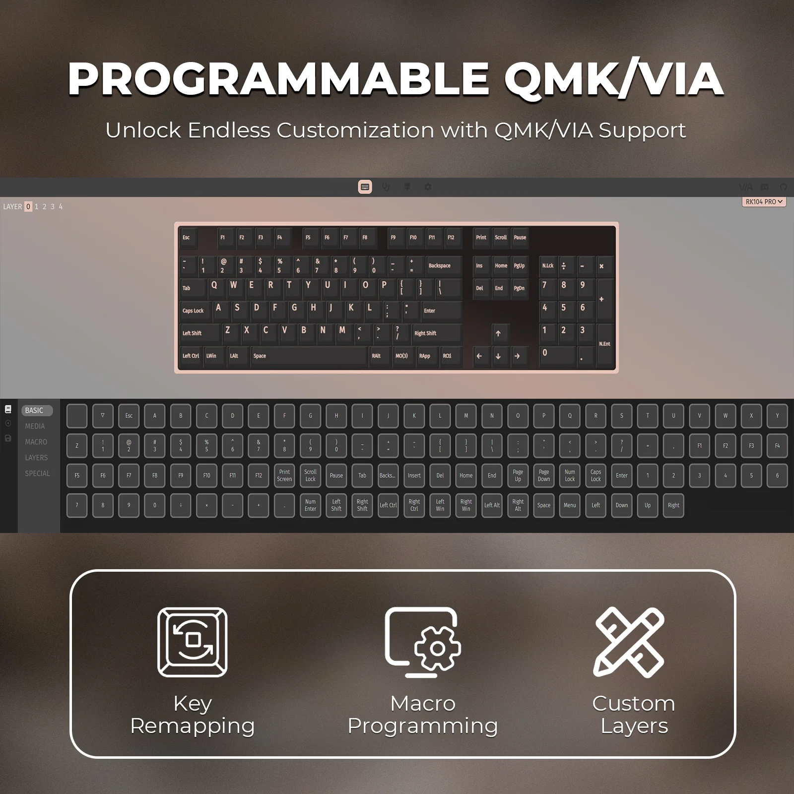 RK104 PRO Programmable Wired Mechanical Keyboard - Image 4