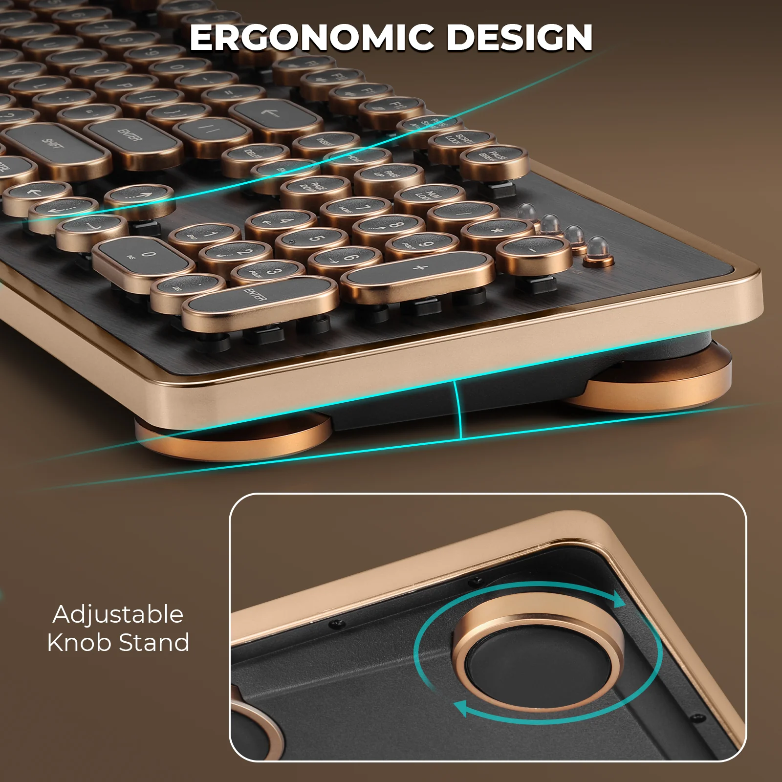 RK104 Wired Retro Mechanical Keyboard - Image 5