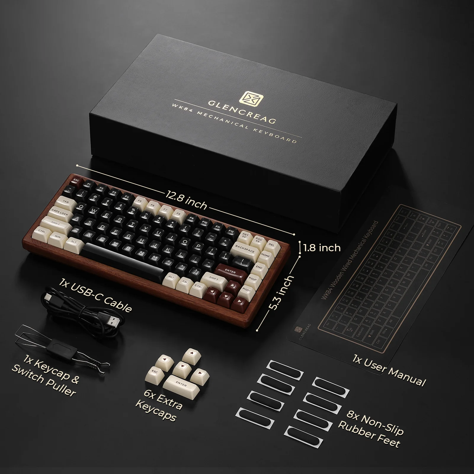WK84 Wired Wooden Mechanical Keyboard - Image 6